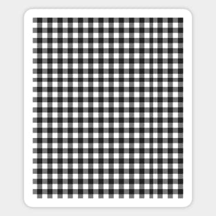 Black and White Houndstooth Gingham Plaid Magnet